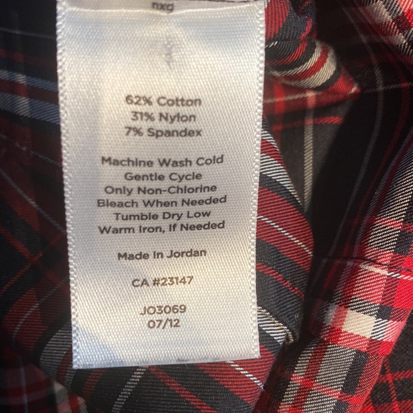 Talbots black & red plaid ruffle shirt - Picture 8 of 8